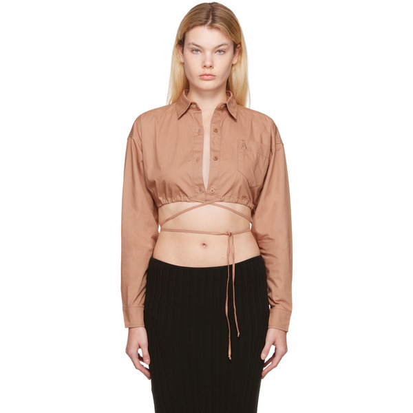  AndreĀdamo Pink Drawstring Shirt 