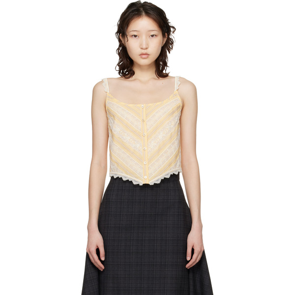  Anna Sui Yellow Corset Top 