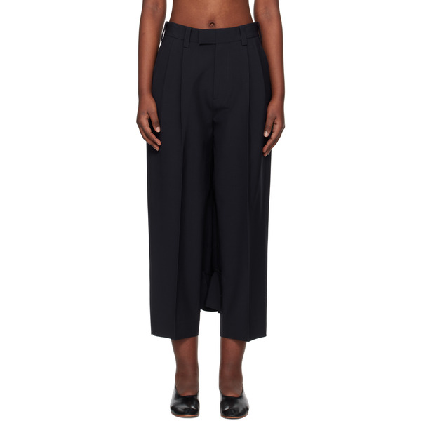  Ao Yes Navy Ruffle Trousers 