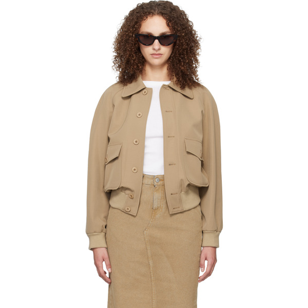  A.p.c. Beige Raglan Bomber Jacket 