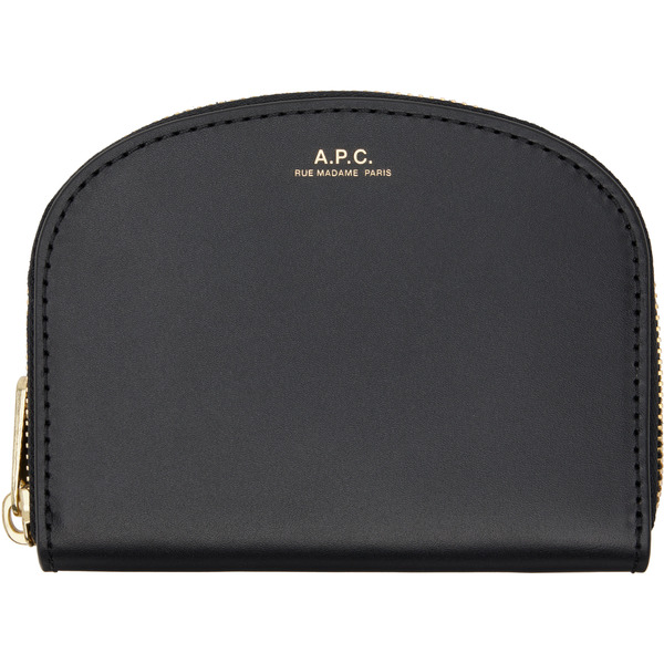  A.p.c. Black Demi-lune Compact Wallet 