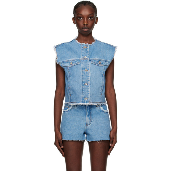  A.p.c. Blue Barbara Denim Vest 