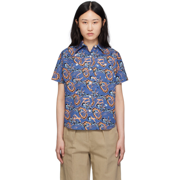  A.p.c. Blue Brain Dead Edition Ross Shirt 