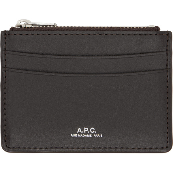  A.p.c. Brown Paris Card Holder 