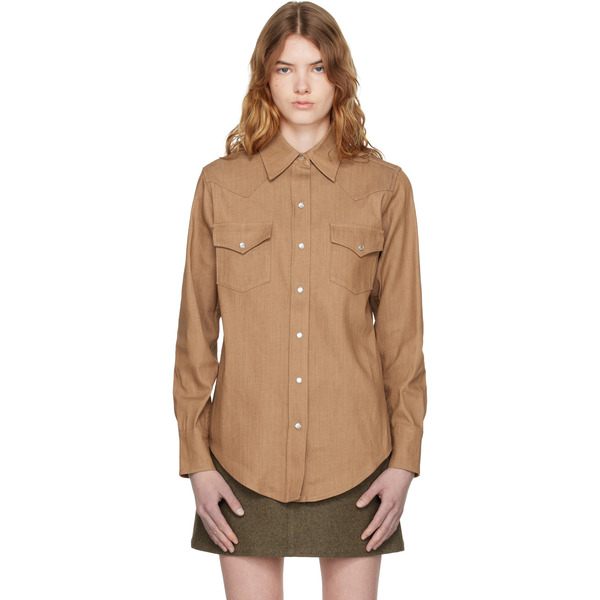  A.p.c. Brown Western Shirt 