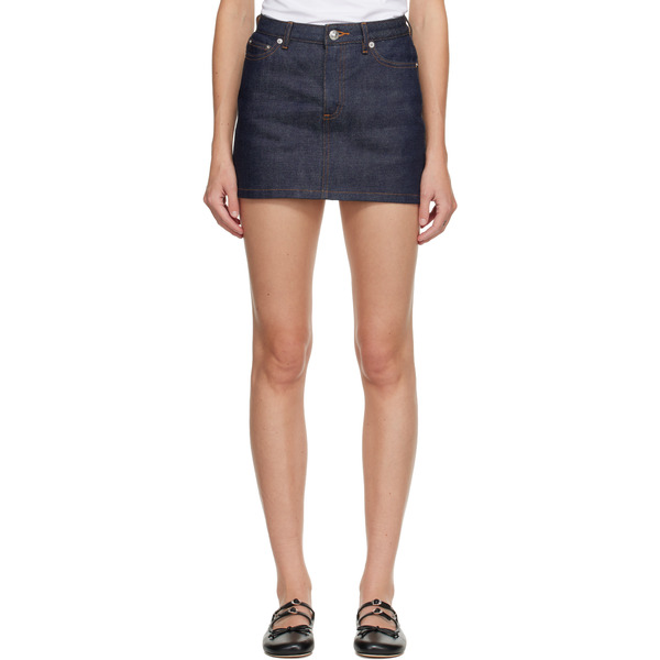  A.p.c. Indigo Selvedge Denim Miniskirt 