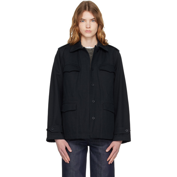  A.p.c. Navy Belted Jacket 