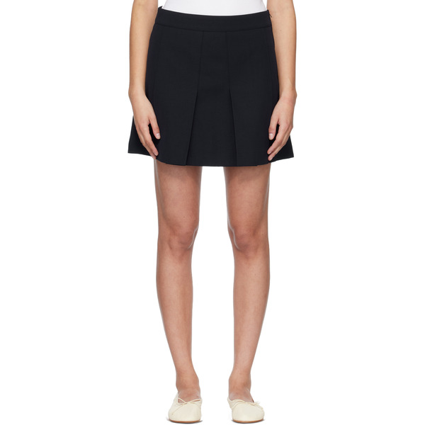  A.p.c. Navy Pleated Miniskirt 