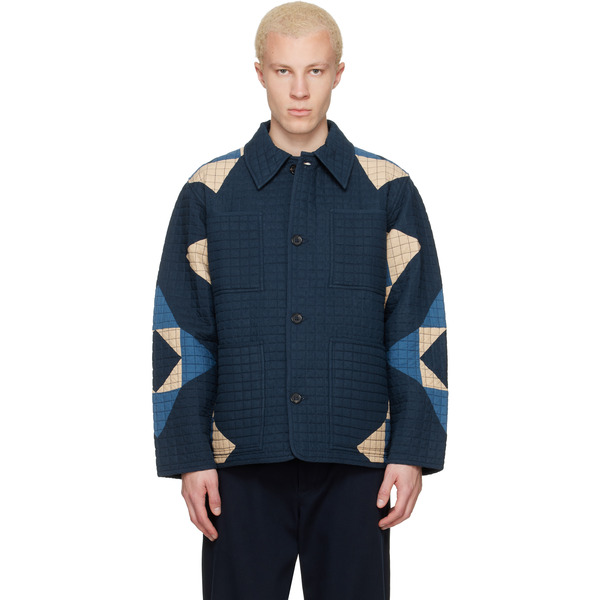  A.p.c. Navy Quilted Jacket 