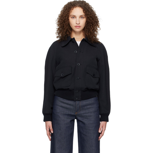  A.p.c. Navy Raglan Bomber Jacket 