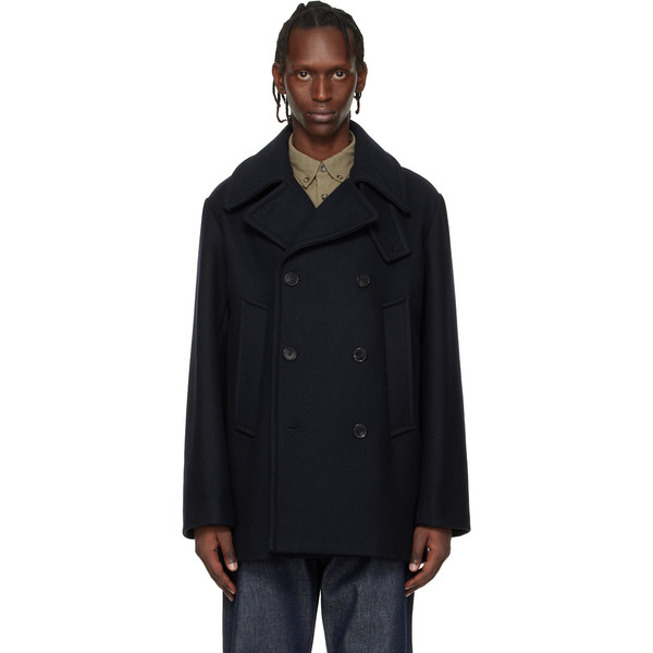  A.p.c. Navy Wool Peacoat 