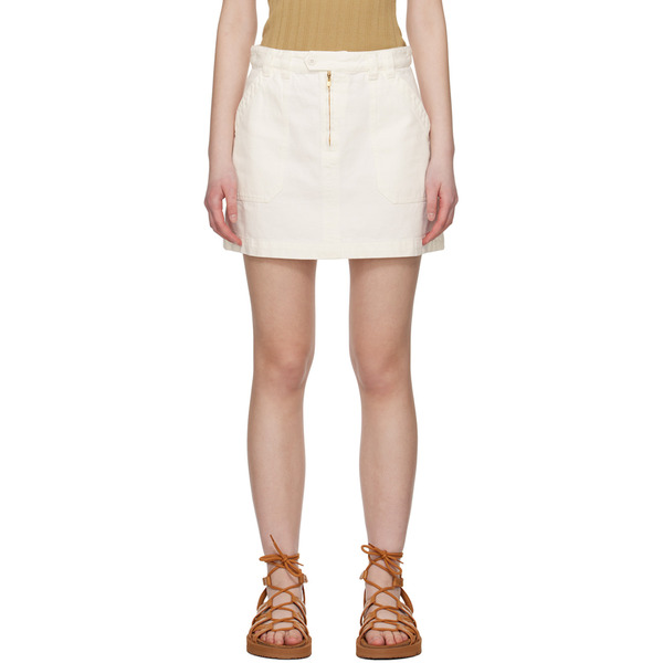  A.p.c. Off-white Sarah Denim Miniskirt 
