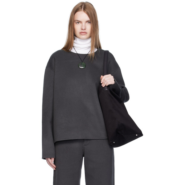  Arch The Gray Handmade Wool Cashmere Top 