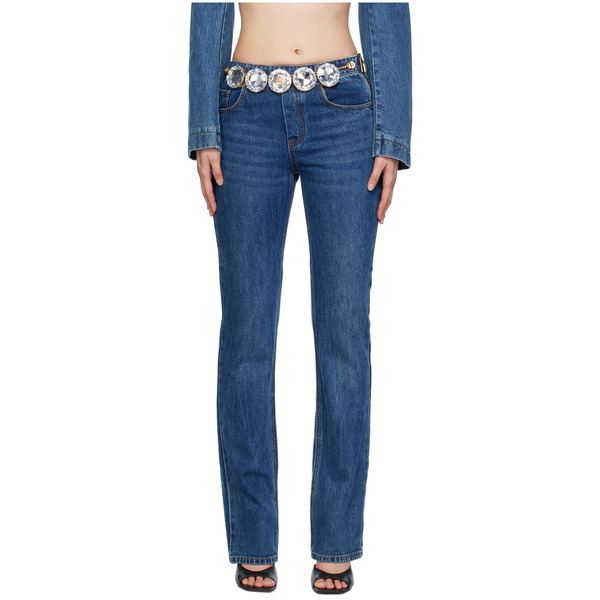  Area Blue Jumbo Crystal Jeans 
