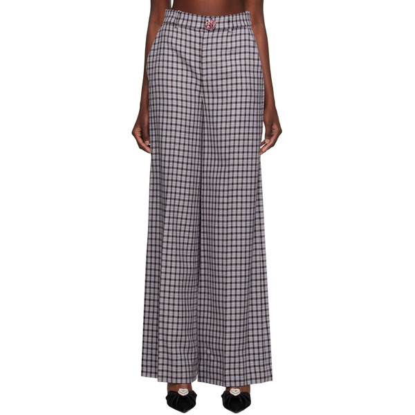  Area Purple Check Trousers 
