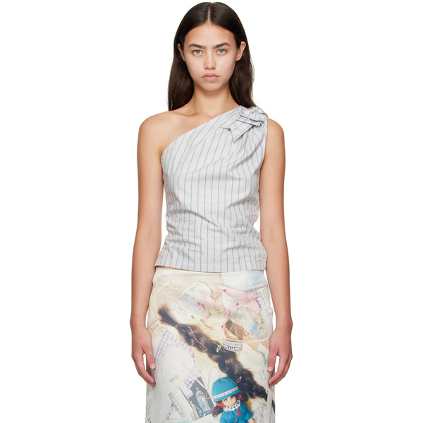  Ashley Williams Gray Bow Top 