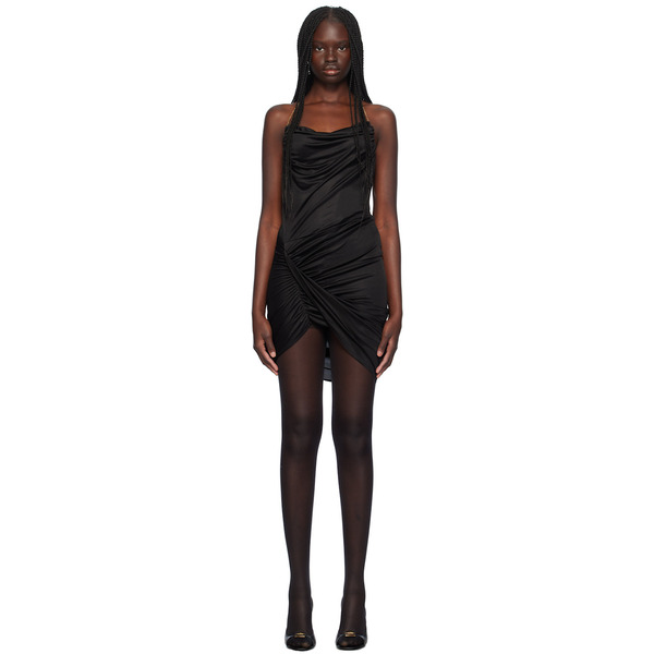  Atlein Black Chain Detail Minidress 