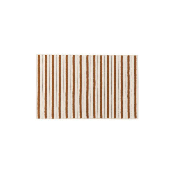  Baina Off-white & Orange Echo Bath Mat 