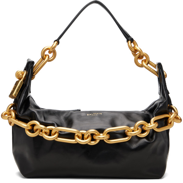  Balmain Black Medium Sync Bag 