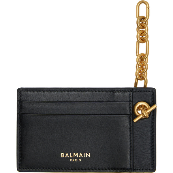  Balmain Black Pulse Chain Card Holder 