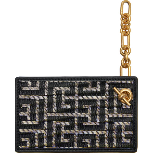  Balmain Black & White Pulse Chain Card Holder 