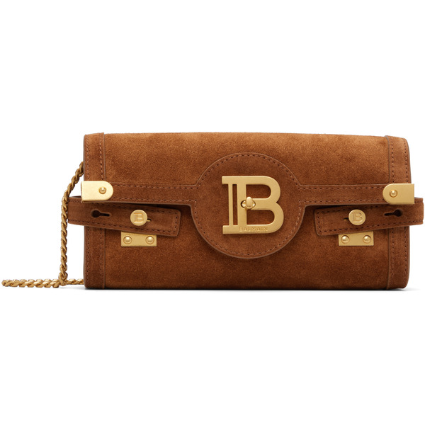  Balmain Tan B-buzz Pouch 23 Bag 