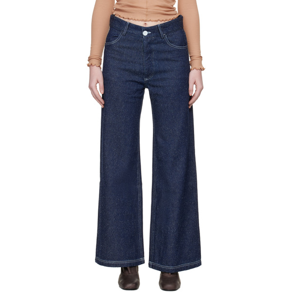  Baserange Navy Tajo Wide Jeans 