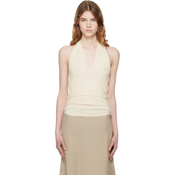  Baserange Off-white Cinder Halter Top 