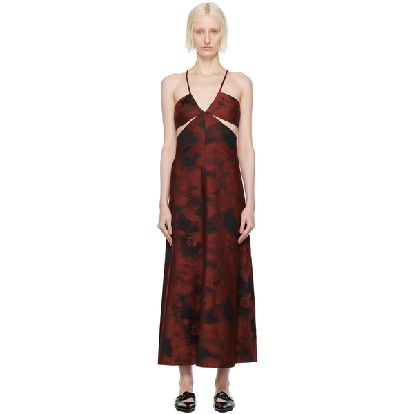  Bite Red & Black Aquilone Midi Dress 