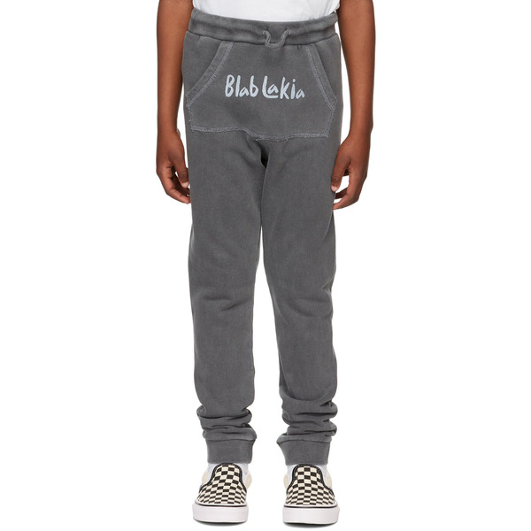  Blablakia Kids Grey Logo Lounge Pants 