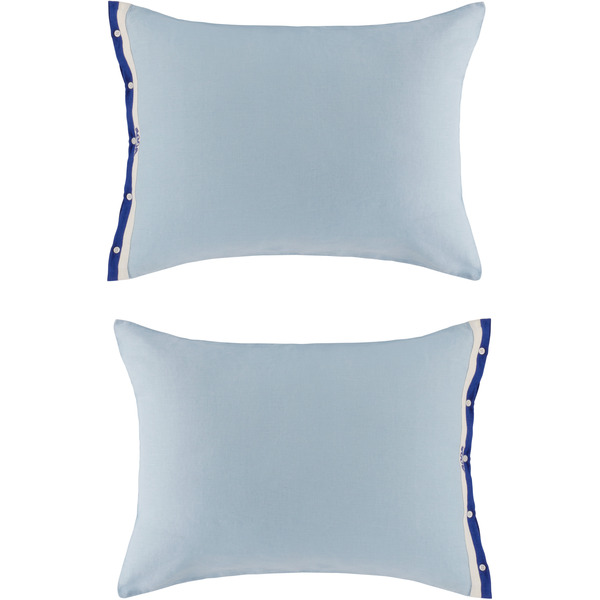 Bode Blue & White Seedling Stripe Pillowcase Set 