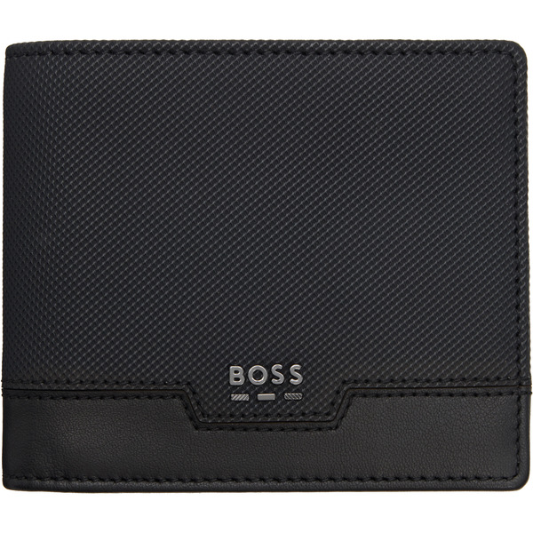 Boss Black Textured Faux-leather Wallet 