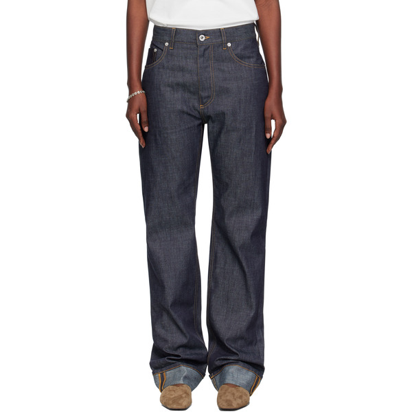  Bottega Veneta Navy Straight Jeans 