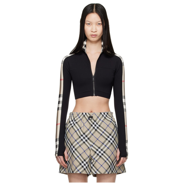  Burberry Black Check Turtleneck 