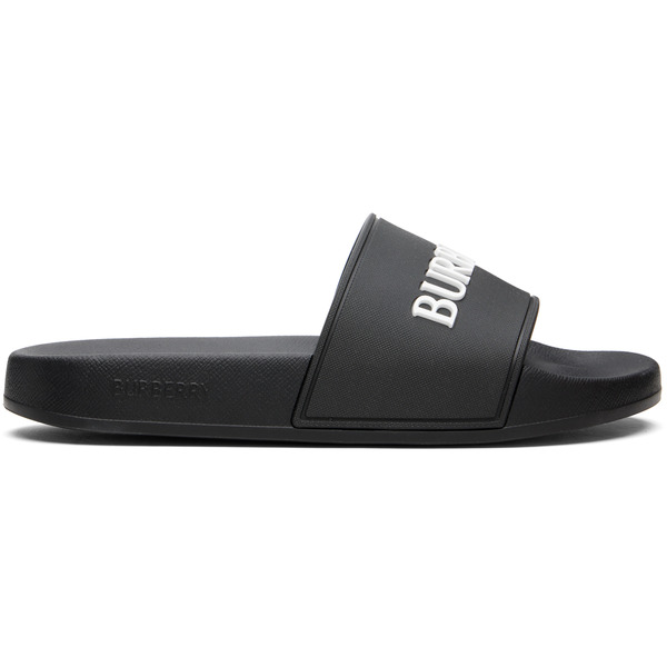  Burberry Black Logo Slides 