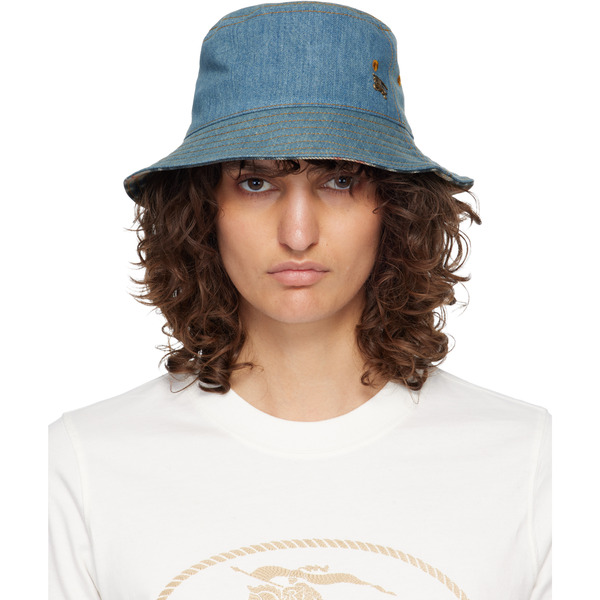  Burberry Blue Denim Bucket Hat 