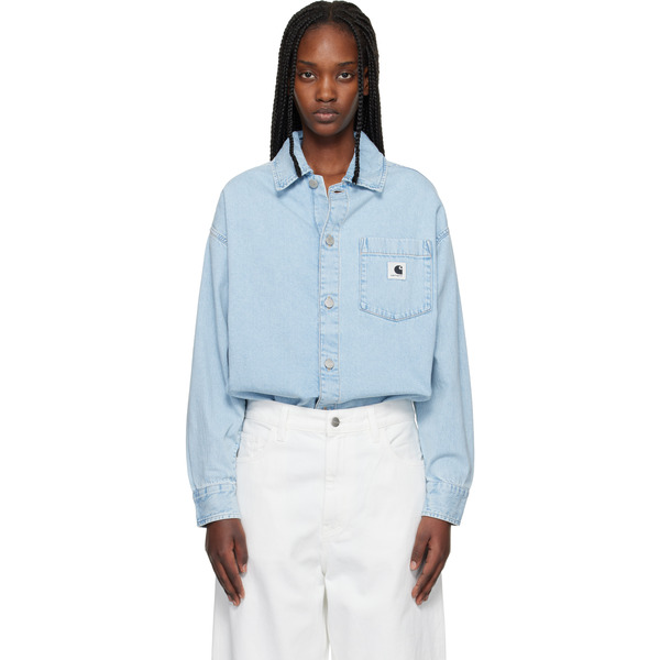  Carhartt Work In Progress Blue Alta Denim Shirt 