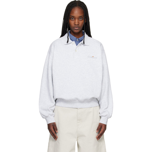  Carhartt Work In Progress Gray Wip Label Polo 
