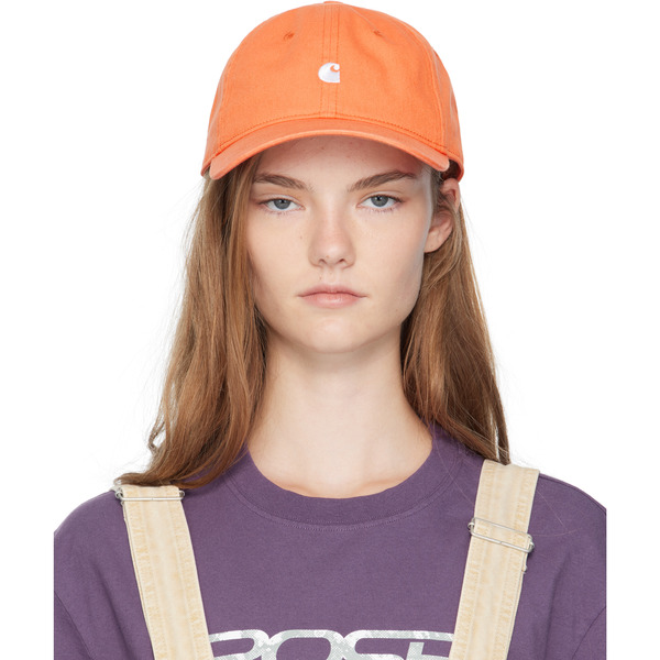  Carhartt Work In Progress Orange Madison Logo Cap 