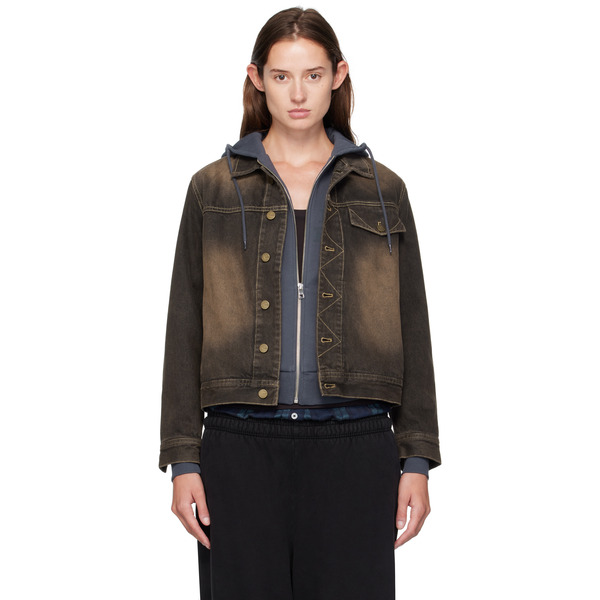  Carter Young Brown Overdyed Arch Denim Jacket 