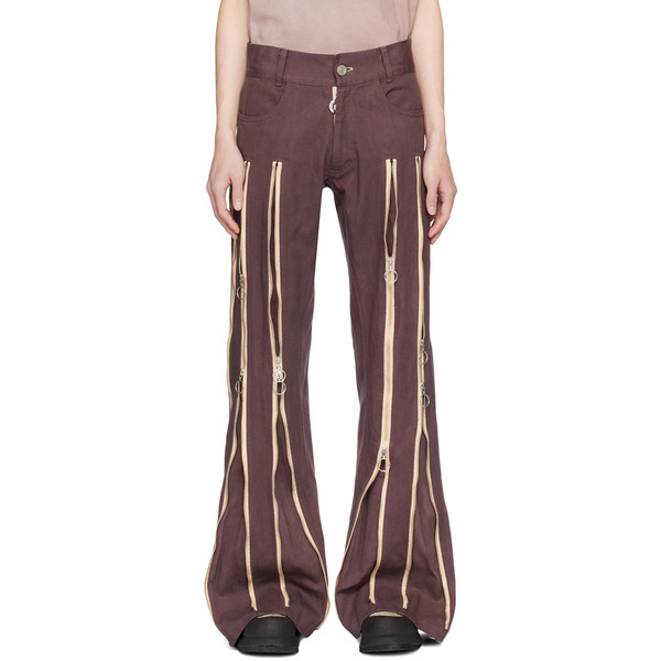  Charlie Constantinou Brown Adjustable Fit Jeans 