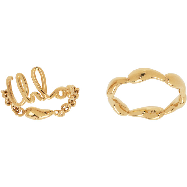  Chloé Gold 'the Chloé Iconic' Ring Set 