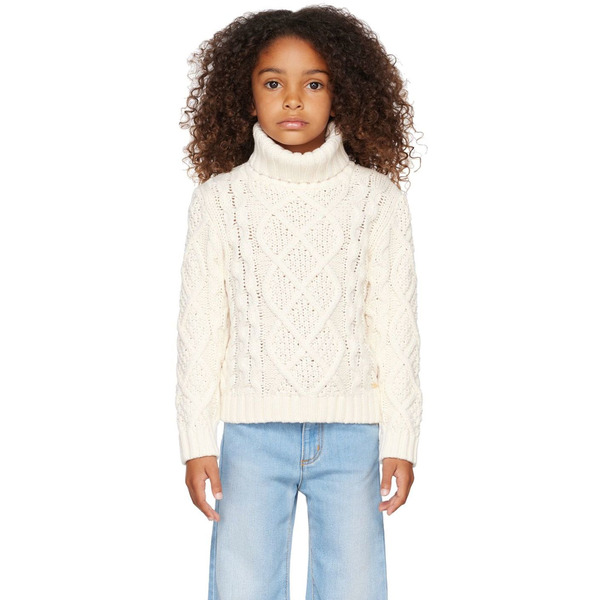  Chloé Kids Off-white Chunky Turtleneck 