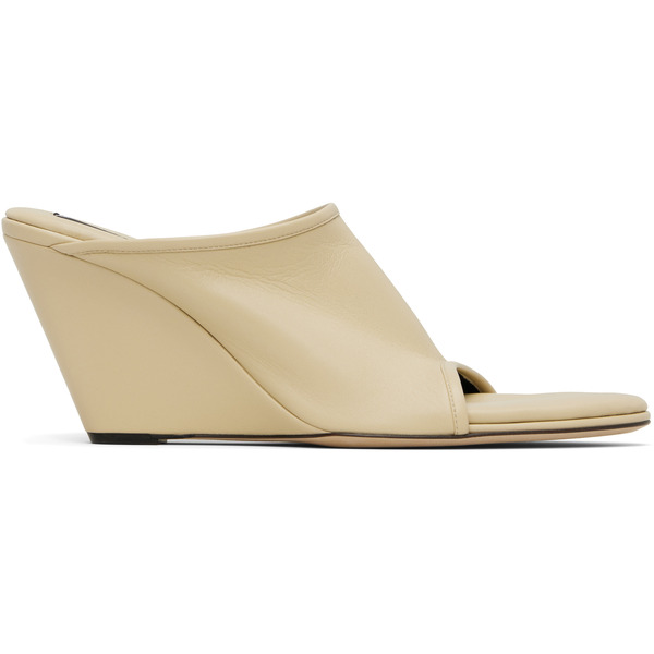  Christen Beige 75mm Stretch Mules 