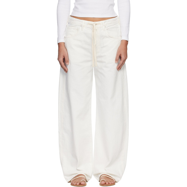  Citizens Of Humanity Off-white Brynn Drawstring Jeans 