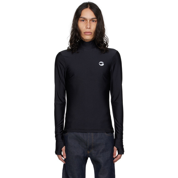  Coperni Black Printed Turtleneck 
