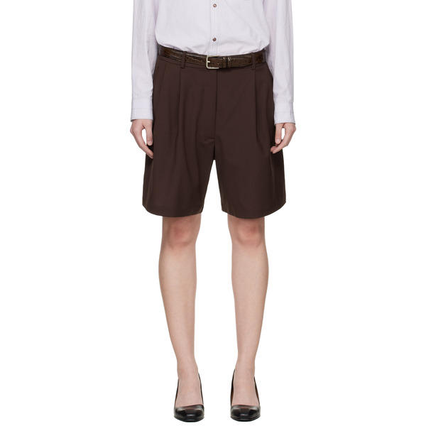  Cordera Brown Tailored Bermuda Shorts 