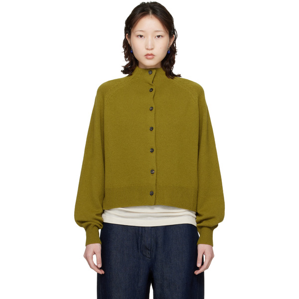  Cordera Green Merino Wool Perkins Cardigan 