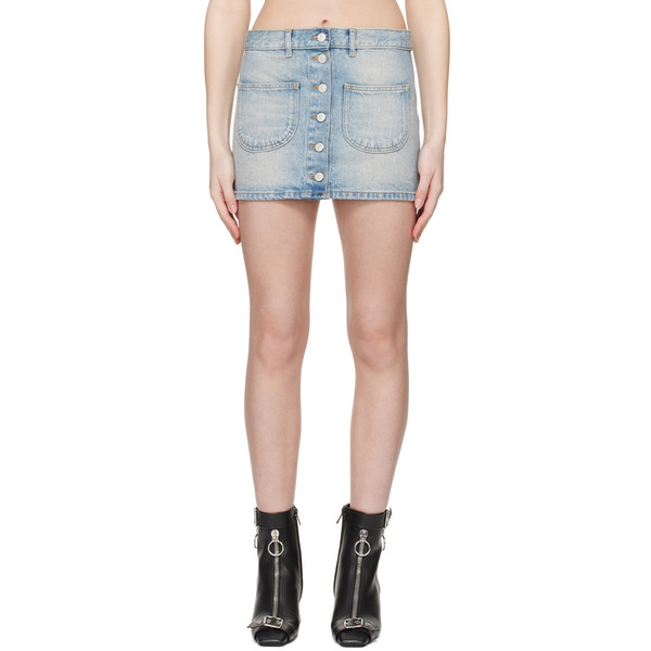  Courrèges Blue Multiflex Denim Miniskirt 