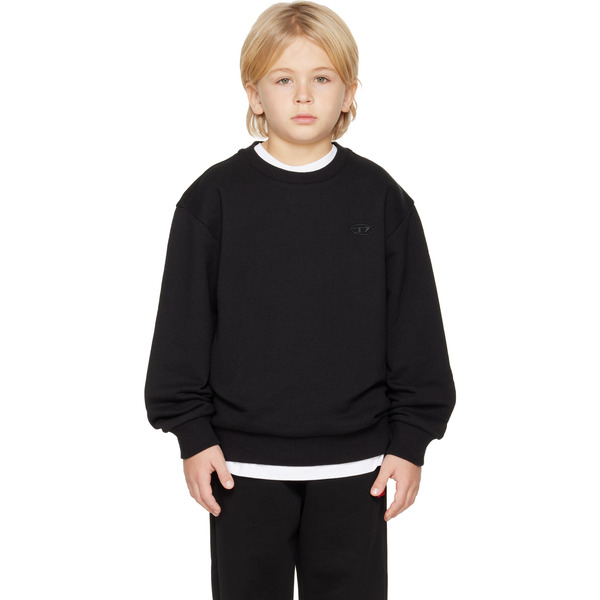  Diesel Kids Black Srobmegovald Over Sweatshirt 